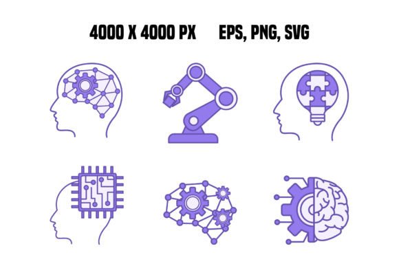 Download Colored Artificial Intelligence Icons - Artificial Collection