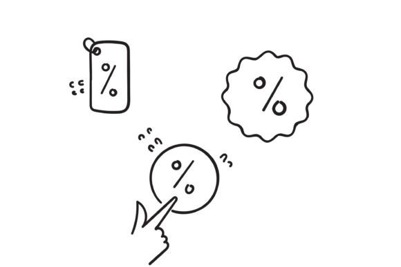 Download Doodle Discount Banner Illustration - Banner Collection