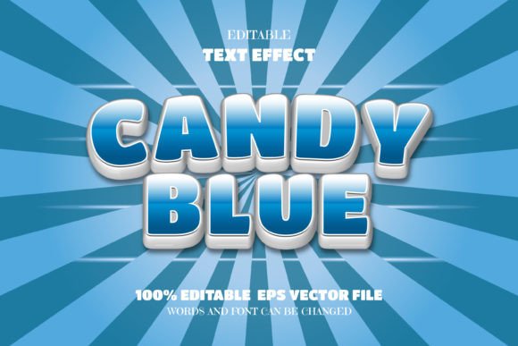 Download Candy Blue Text, Editable Font Effect - Font effect Collection