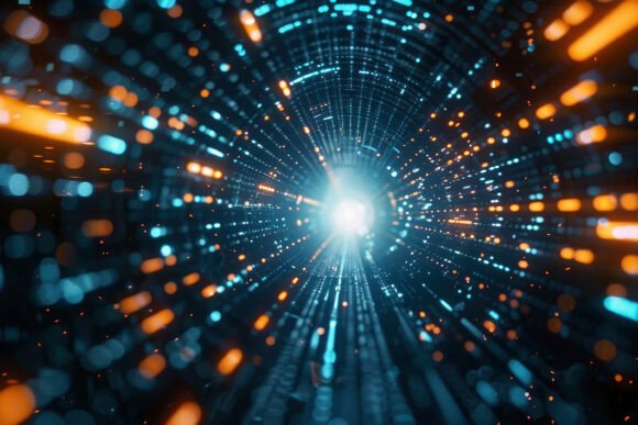 Download Cyber Tunnel Background Wallpaper - Round Collection