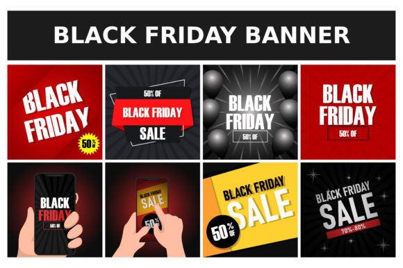 Download Set of Black Friday Advertising Banners - Banner Collection