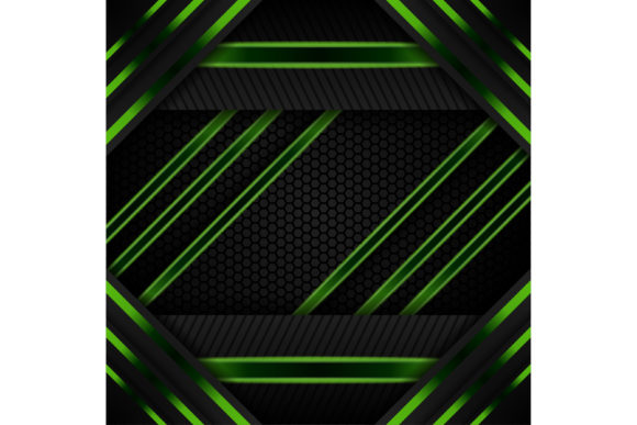 Download Green Black Geometric Background - Round Collection