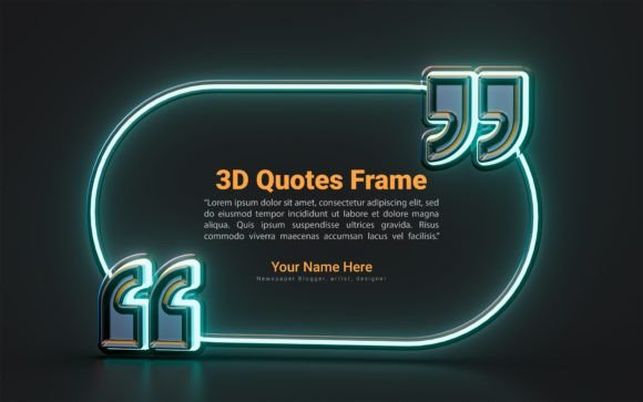 Download 3d Quote Text Box Frame Round Corner - Round Collection