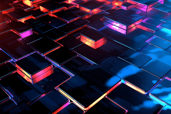 Download Gaming Desktop Background Neon Tech - Round Collection
