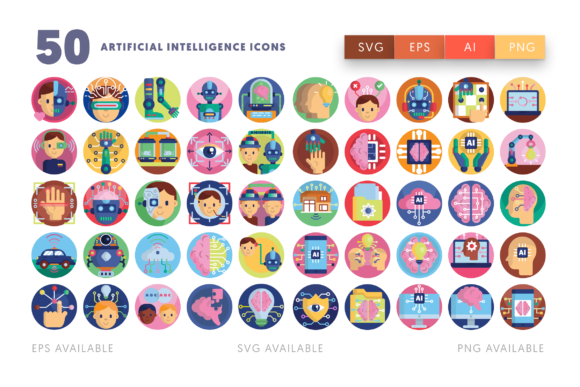 Download 50 Artificial Intelligence Icons - Artificial Collection