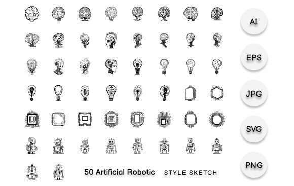 Download Artificial Robotic Element Draw Black - Premium Resources