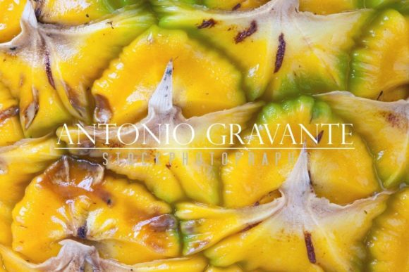 Download Macro Textured Background of Pineapple - Round Collection