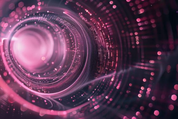 Download Pink Futuristic Tunnel Background Wallpa - Round Collection