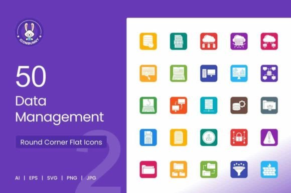 Download 50 Data Management Filled Round C Icons - Round Collection
