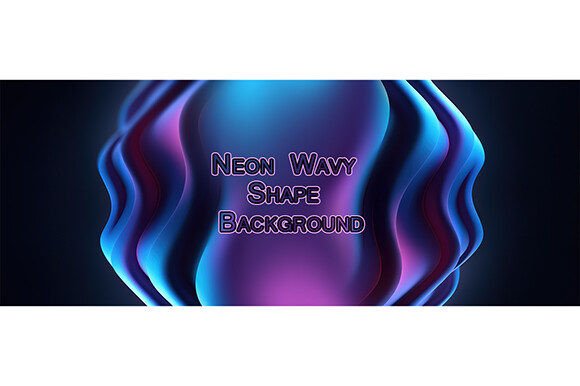 Download Neon Wavy Shape Background - Round Collection